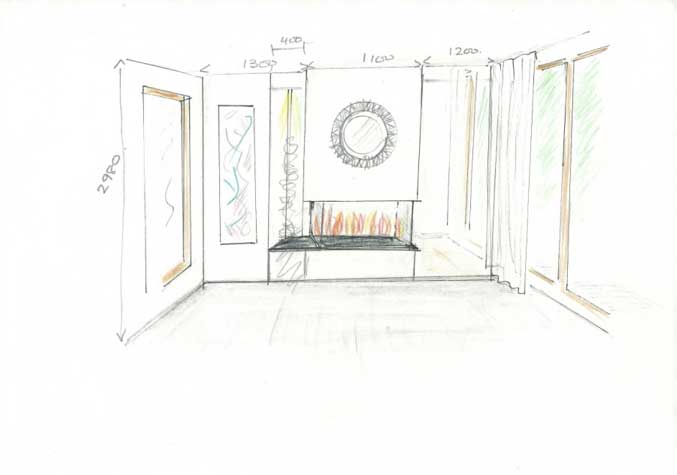 Studio-12-Designs - Connecting spaces - Concept sketch